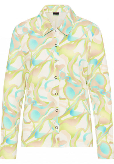 Barbara Lebek 755300032 Green Print Shirt - Rouge Boutique