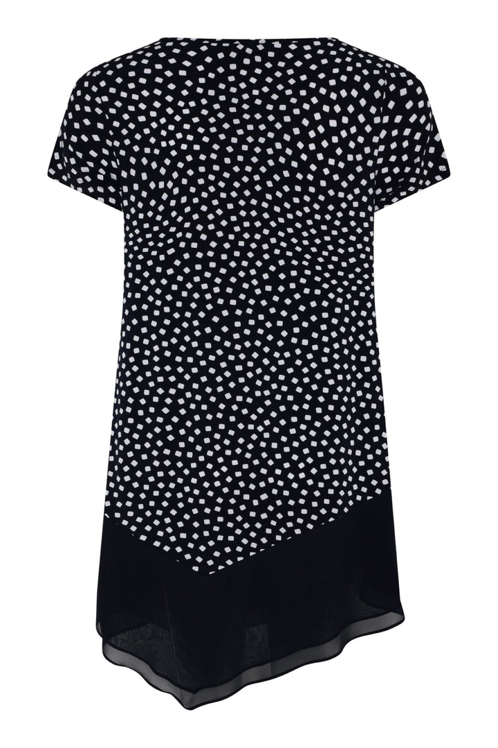 Tia 74903 Navy Print Tunic Top