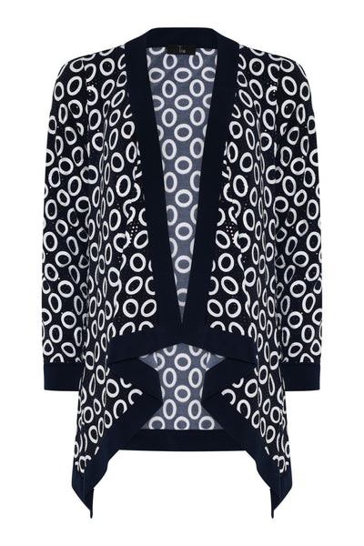 Tia 77433 Navy Ivory Open Jacket