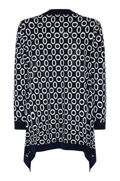 Tia 77433 Navy Ivory Open Jacket