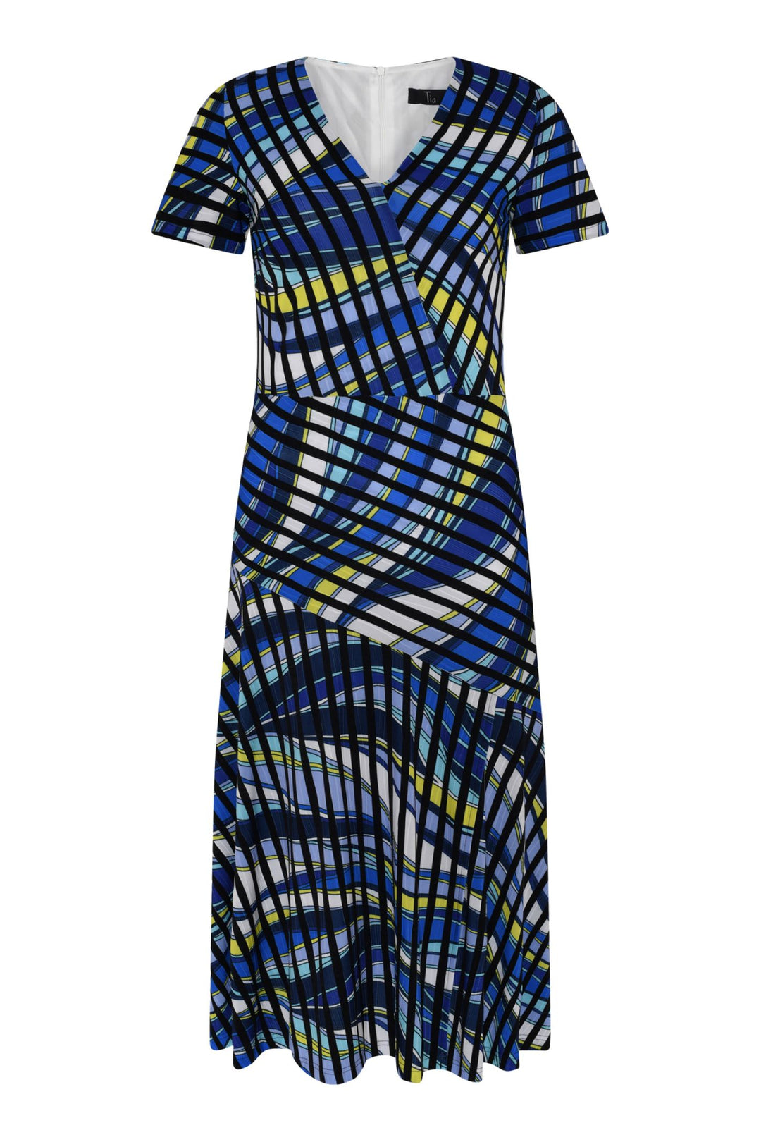 Tia 78437  Multi Print Short Sleeved Dress