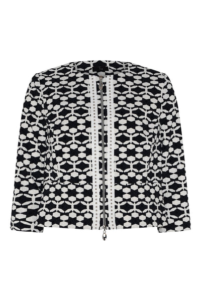 Tia 77602 Black and White Zip Jacket