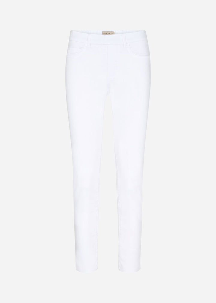 Soya Concept 17177 White Ankle Length Pull On Jeans