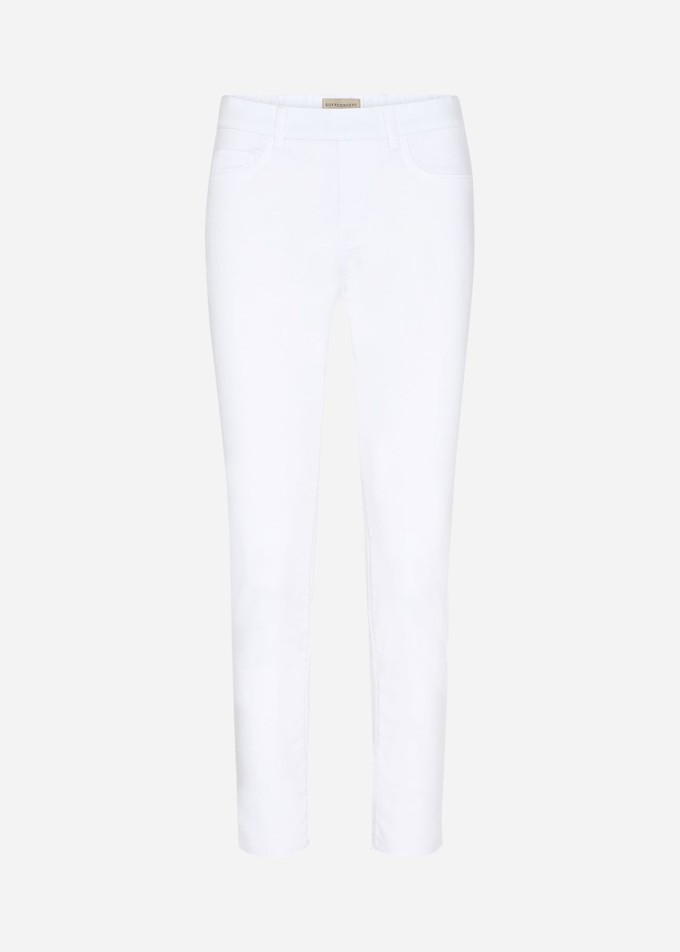Soya Concept 17177 White Ankle Length Pull On Jeans