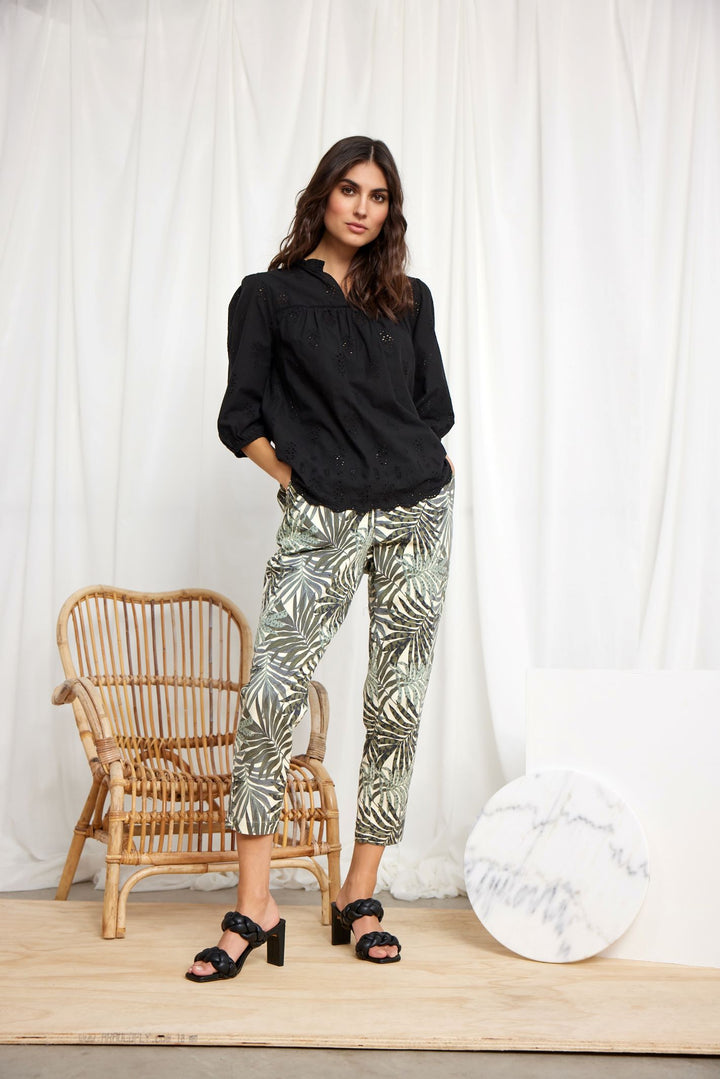 Soya Concept 17983 Green Print Trouser