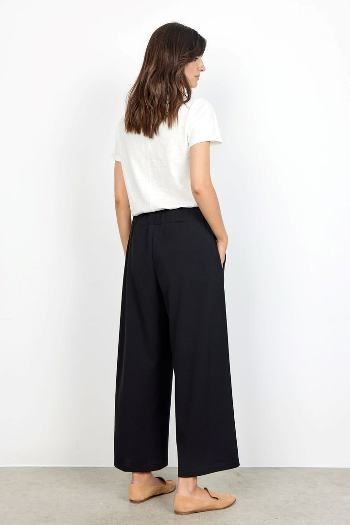 Soya Concept 25330 Black Wide Leg Crop Trouser