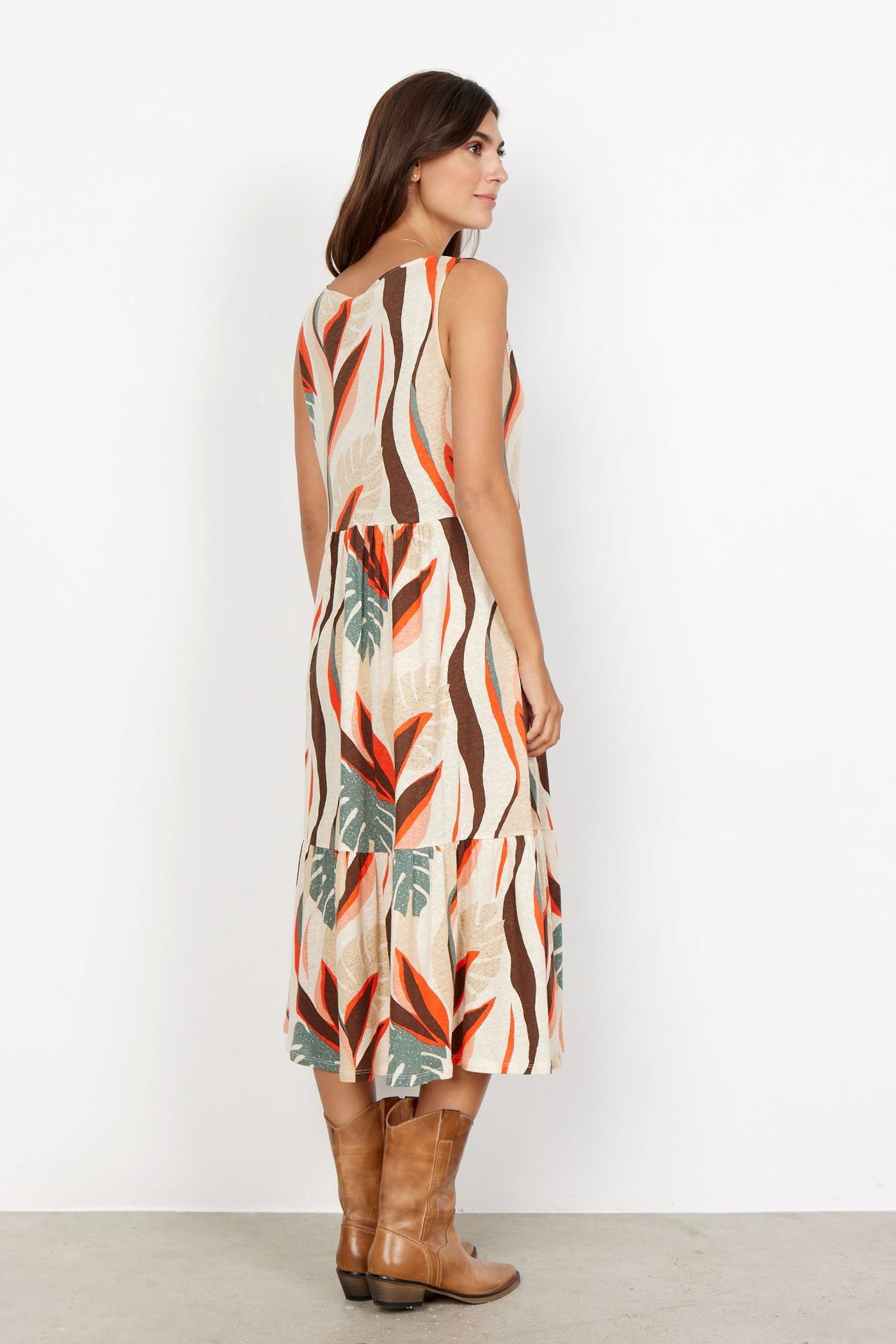 Soyaconcept 26140 Spicy Combo V-Neck Sleeveless Dress - Rouge Boutique