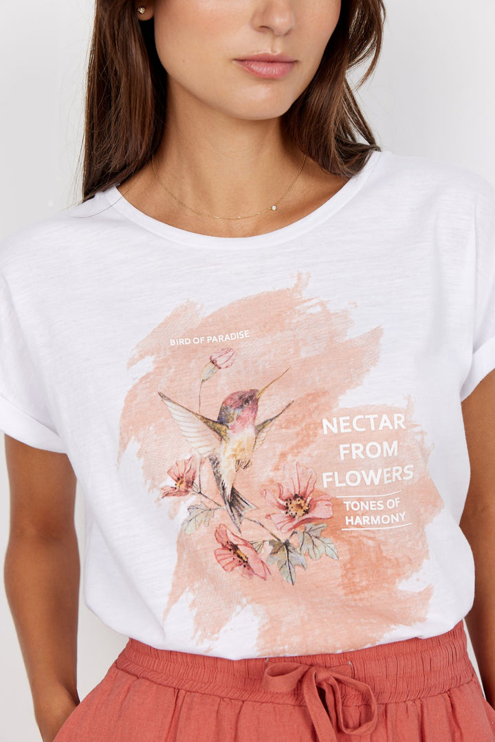 Soya Concept 26169 Flower Print T Shirt