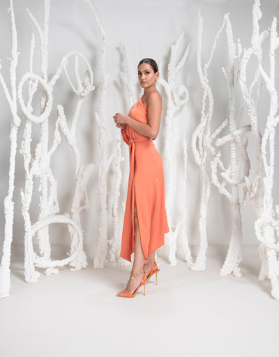 Kevan Jon Gina Burnt Orange Dress
