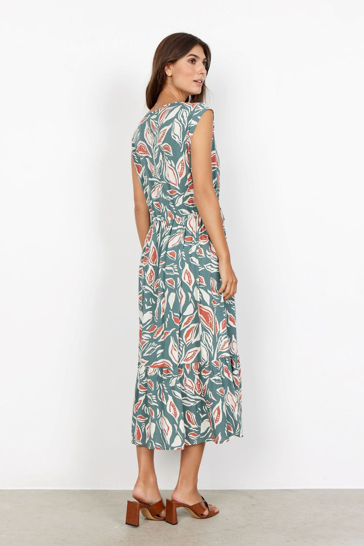 Soya Concept 40150 Shadow Green Print Dress