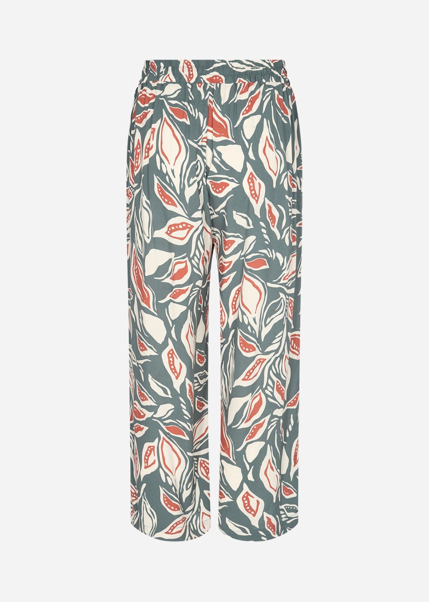 Soya Concept 40152 Green and Coral Print Trouser