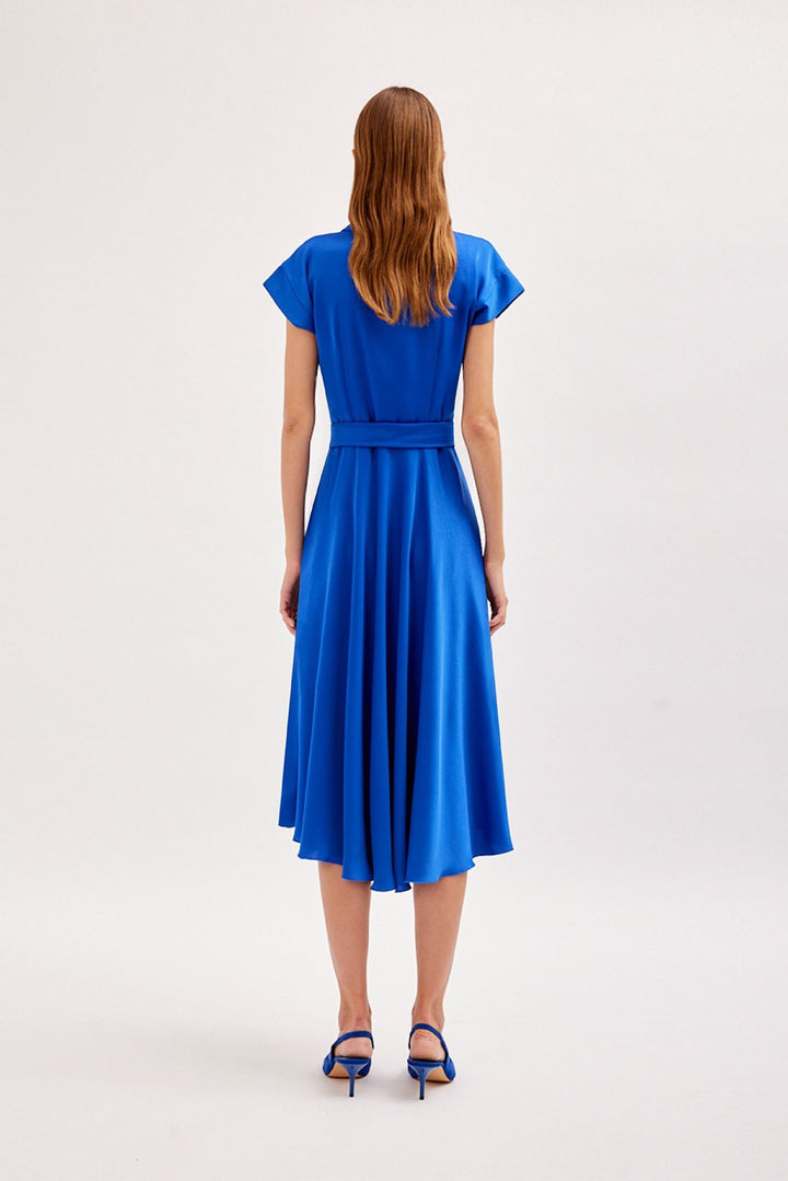 Arggido 46555 Royal Flounce Waist Midi Dress - Rouge Boutique