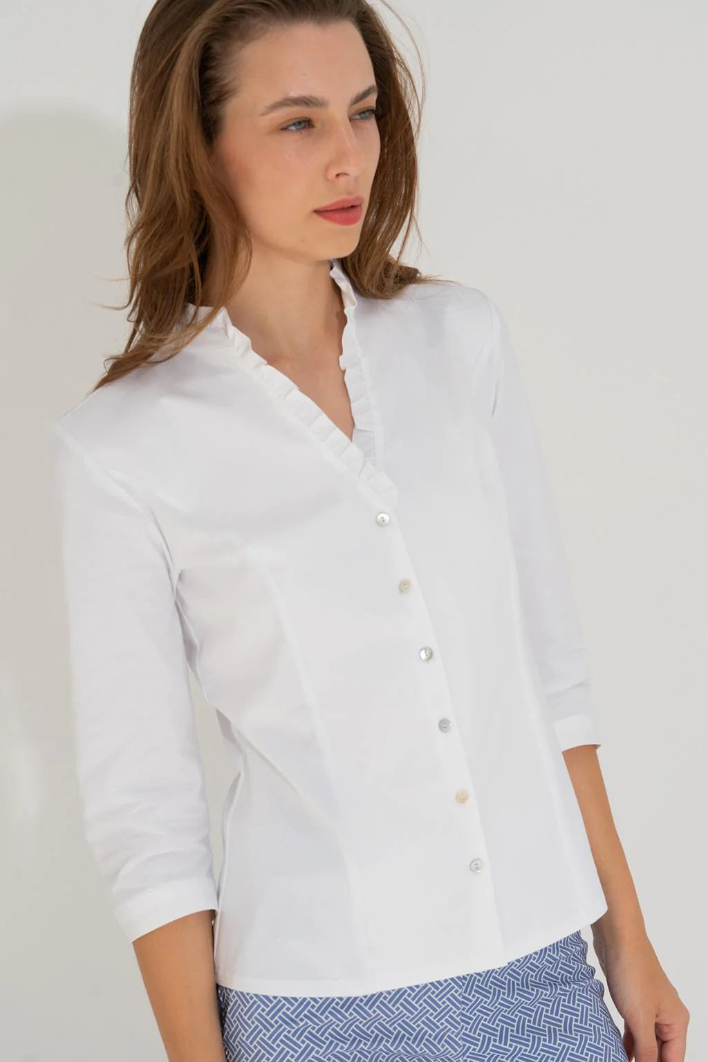 Calmi 2 Barlioche White Frill Shirt