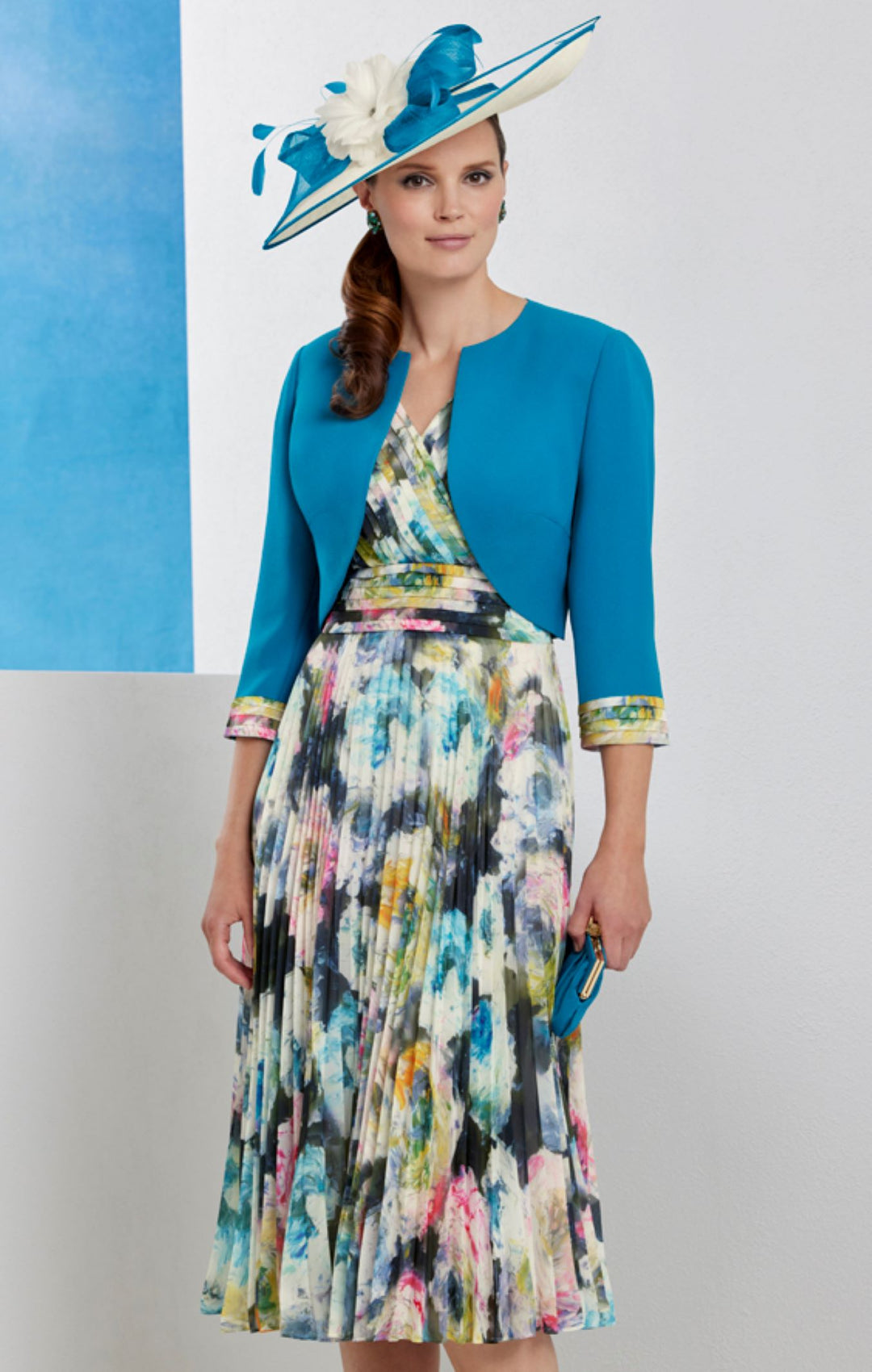 Condici 71098 Impressionist Blue Jay Dress and Bolero