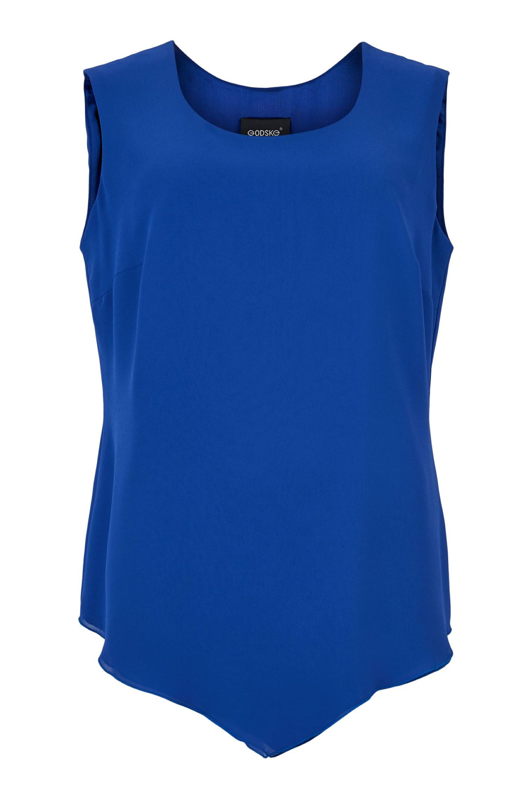 Godske 14341 Cobalt Blue Chiffon Vest Top - Rouge Boutique