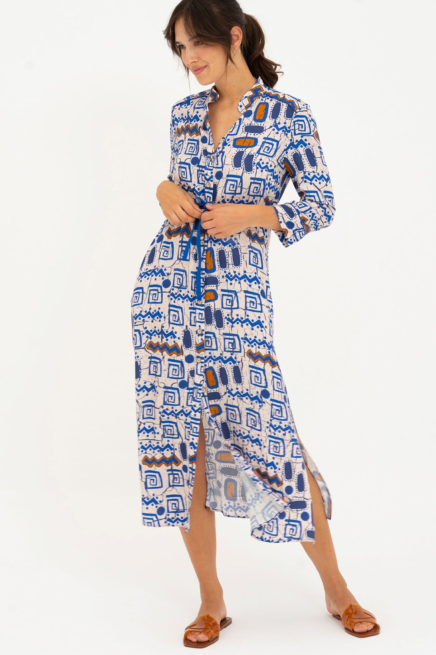 Tinta Style Darla Blue Print Summer Dress