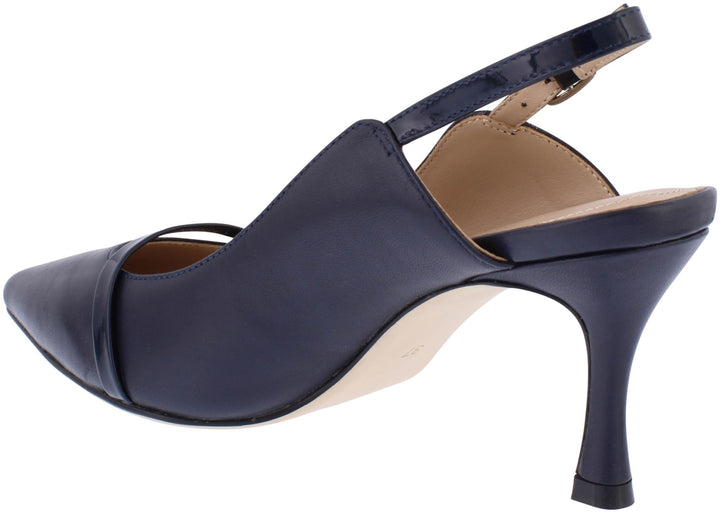 Capollini C177 Emory Navy Band Sling Back