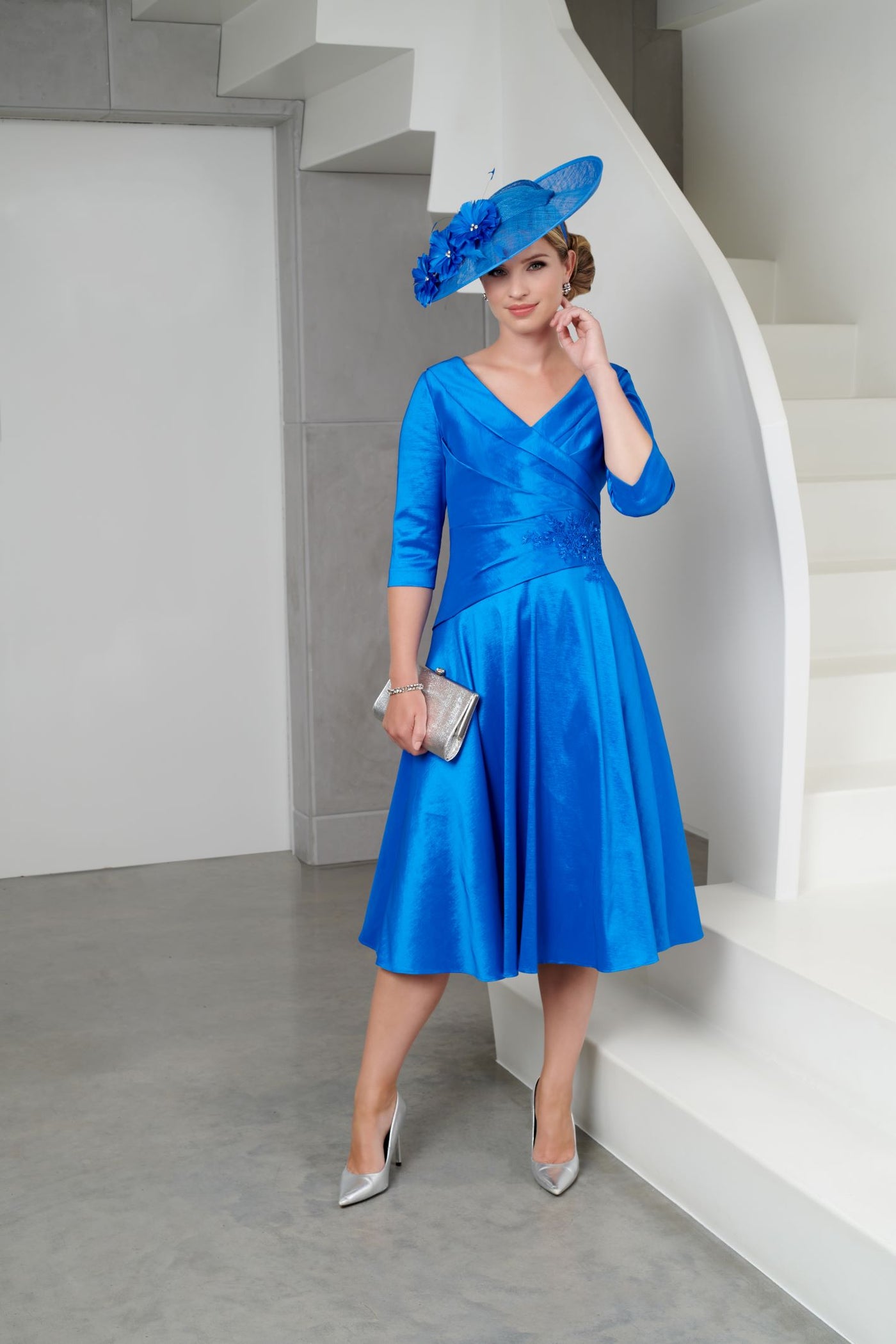Ispirato ISJ822 Fit and Flare Indigo Blue Dress