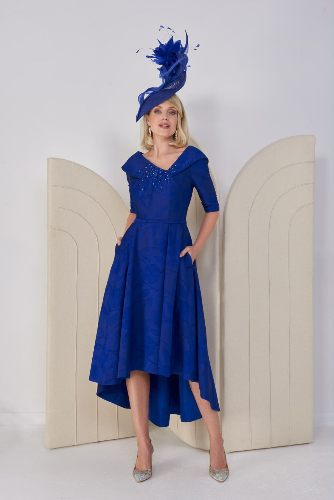 John Charles Cobalt A Line Full Skirt 28026