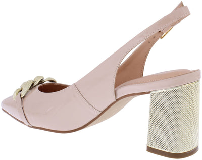 Capollini Mazy Nude Pink Patent Chain Shoe C108