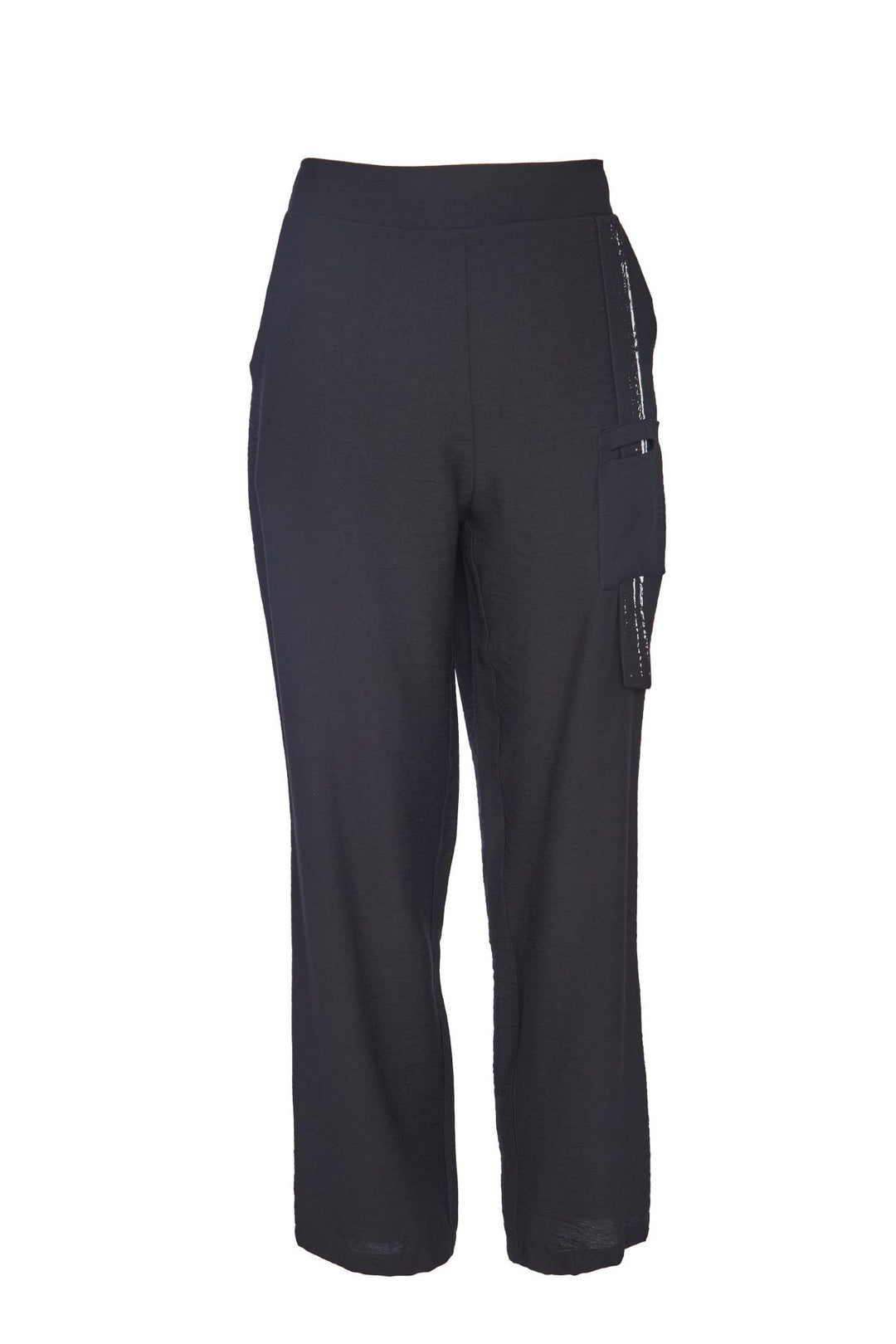 Naya NAS23144 Black Trouser with White Detail and Pocket