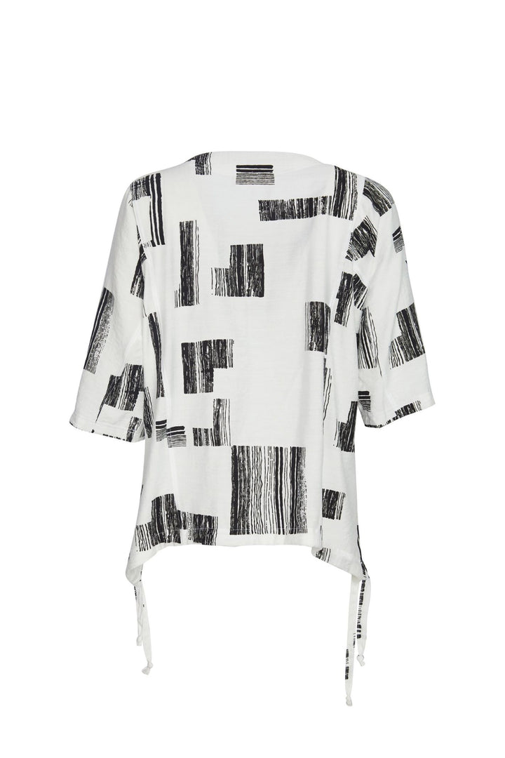 Naya ss216 White Black Zip Top Half Sleeve