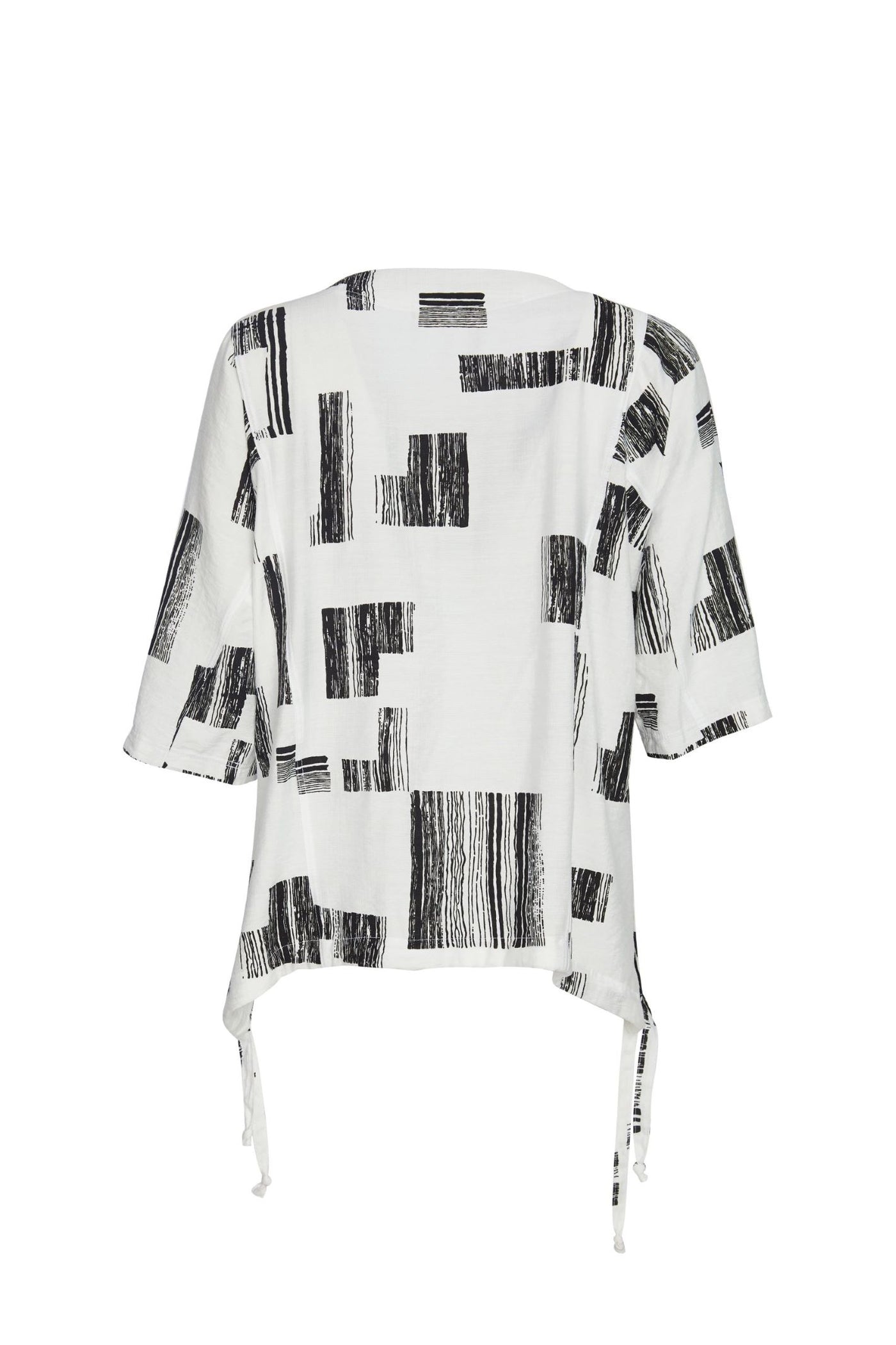 Naya ss216 White Black Zip Top Half Sleeve