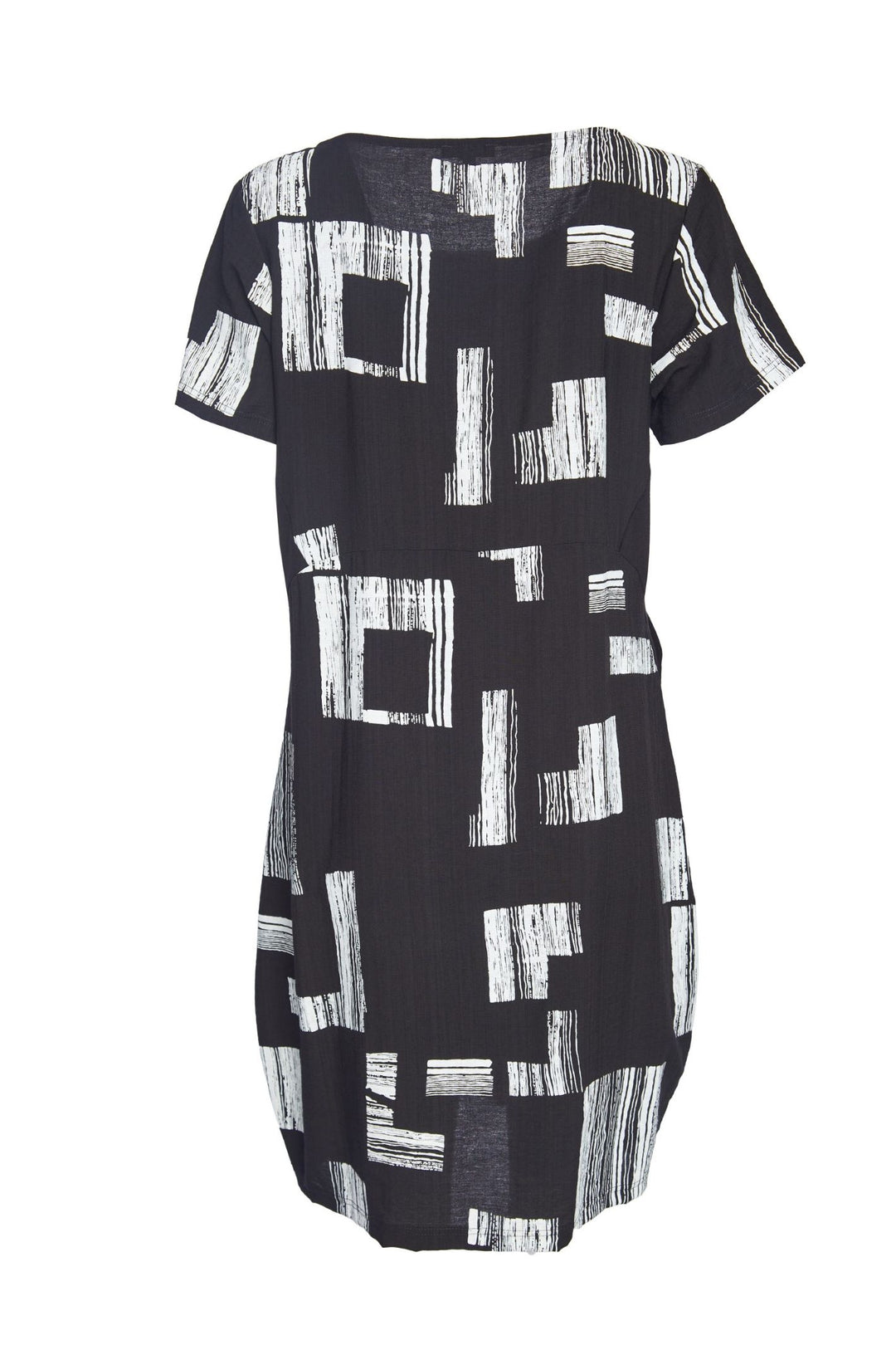 Naya nas23219 Black and White Dress Short Sleeves