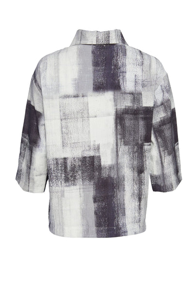 Naya NAS23239 Black White Grey Unlined Button Jacket