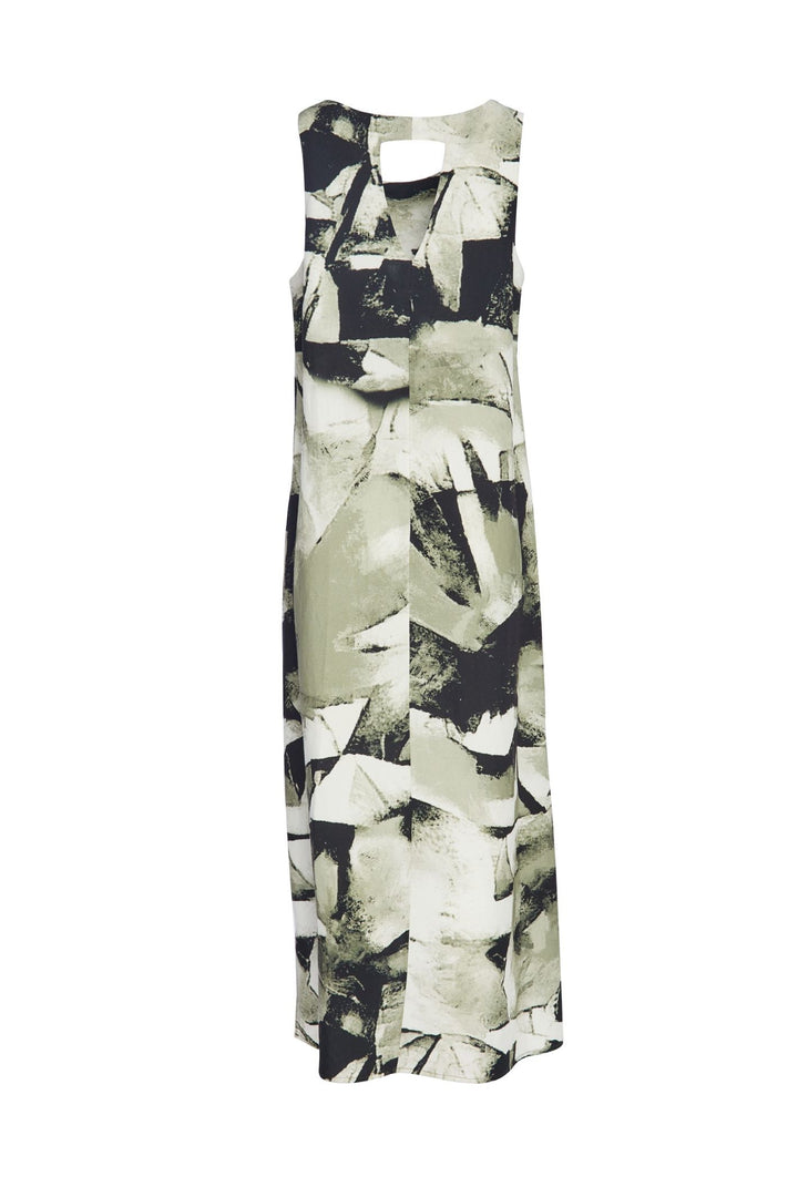 Naya NAS23268 Green Print Sleeveless Dress