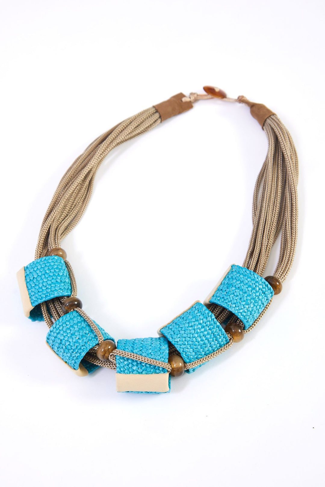 Naya Nas23283 Blue and Tan Necklace