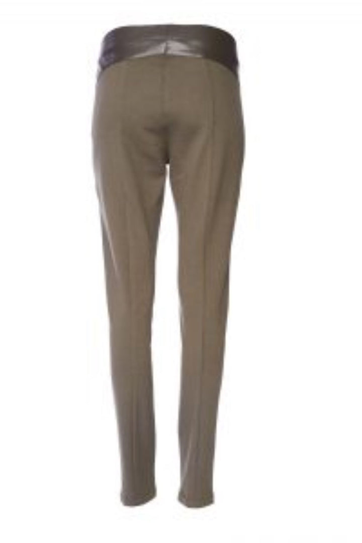 Naya Leatherett  Green Leggin NAW22104 Stretch fabric and waist