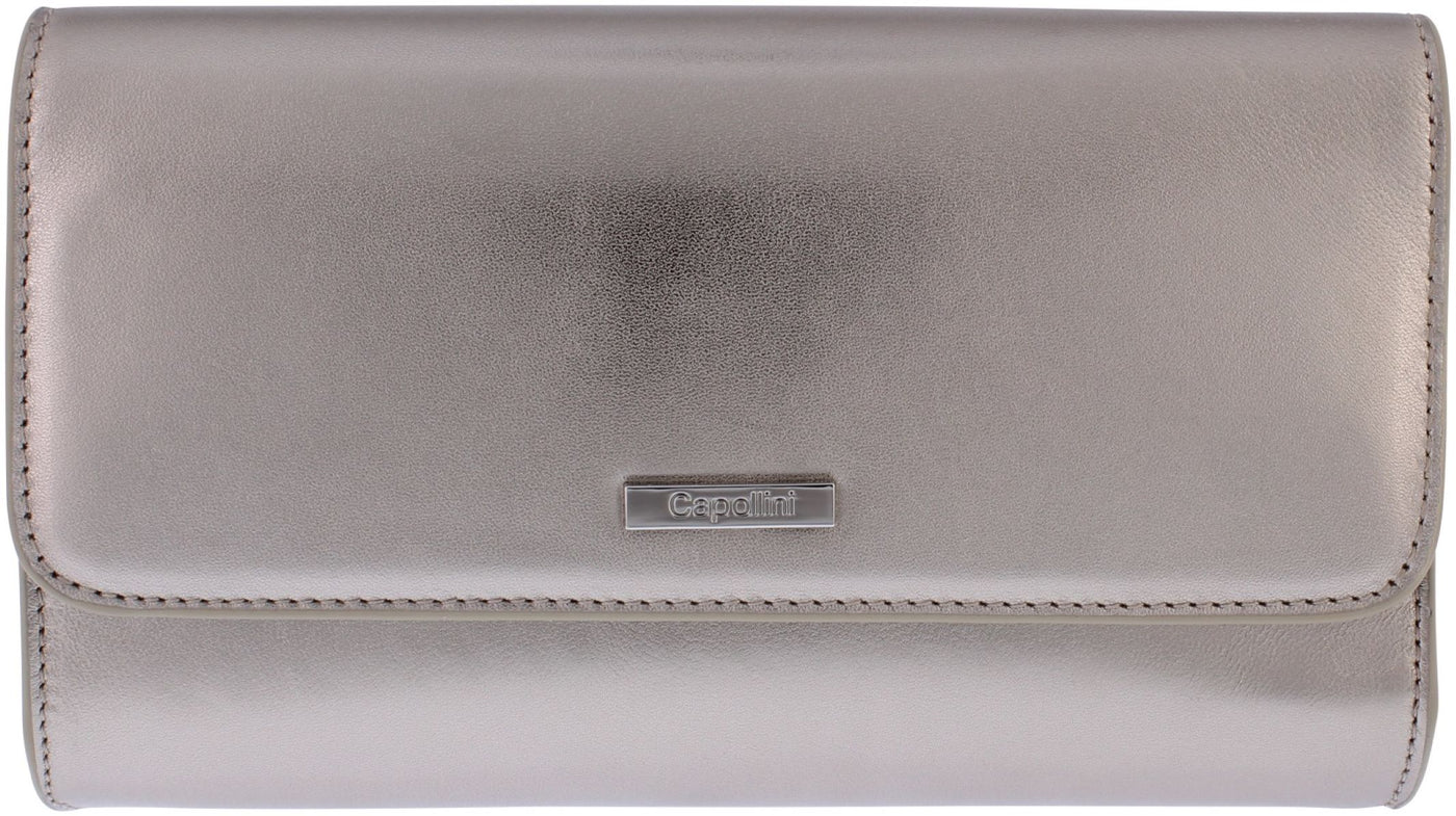 Capollini Eloise Platinum Clutch Bag