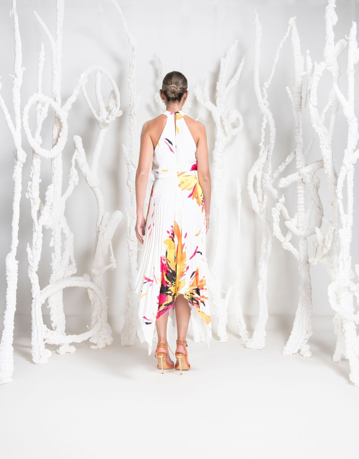 Kevan Jon Vienna Pleat Multi Colour Dress
