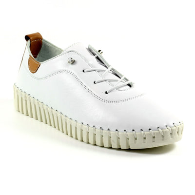 Lunar FLM001 Flamborough Leather Shoe White