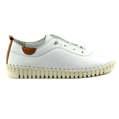 Lunar FLM001 Flamborough Leather Shoe White