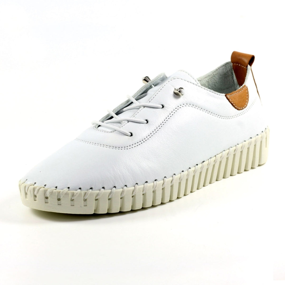 Lunar FLM001 Flamborough Leather Shoe White