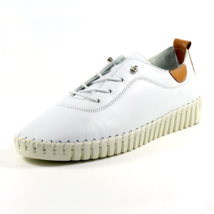 Lunar FLM001 Flamborough Leather Shoe White