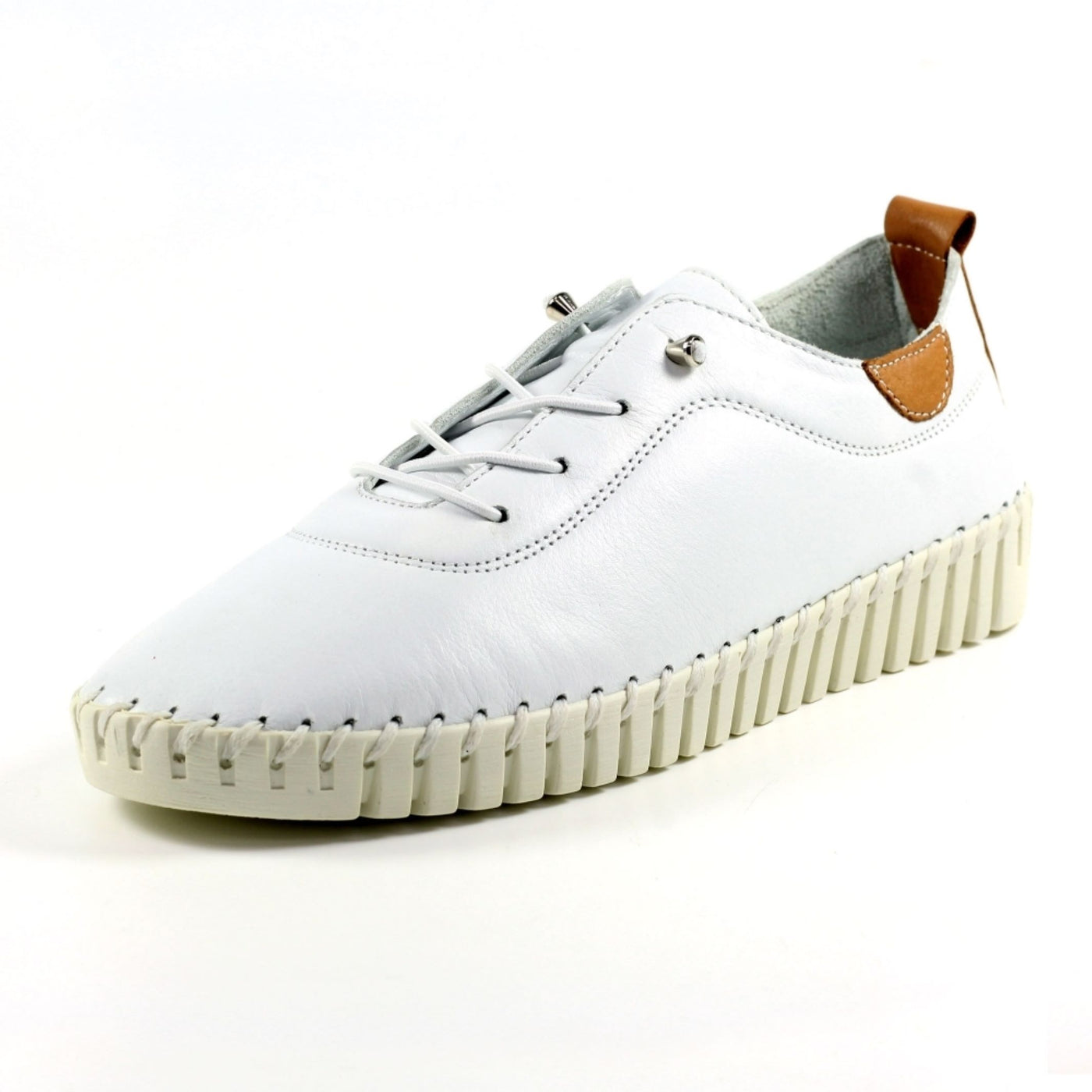 Lunar FLM001 Flamborough Leather Shoe White