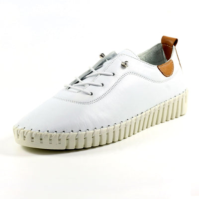 Lunar FLM001 Flamborough Leather Shoe White