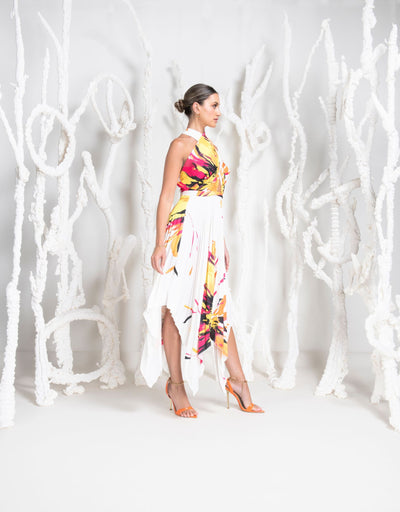 Kevan Jon Vienna Pleat Multi Colour Dress
